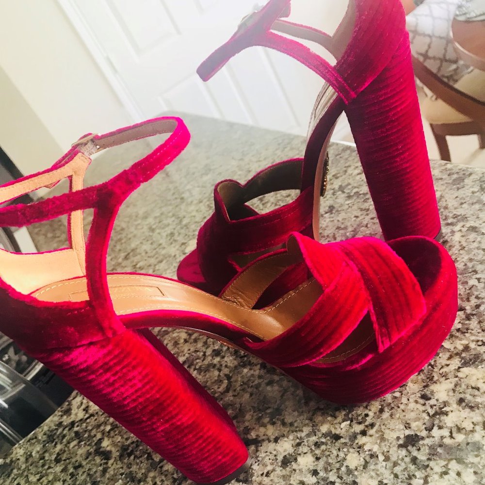 ❌❌SOLD❌❌AQUAZZURA PLATFORM HEELS